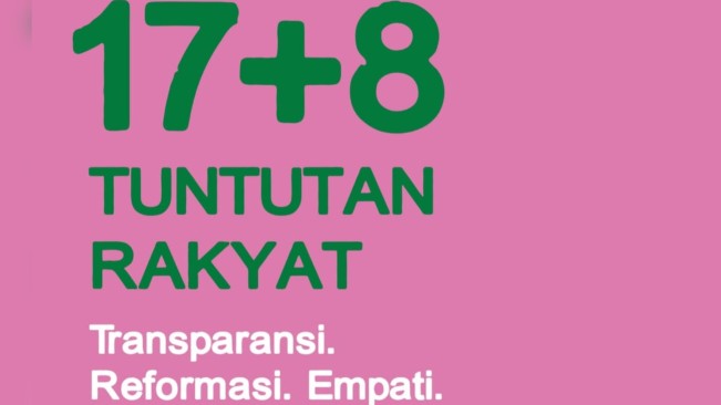 Tuntutan 17+8 rakyat Indonesia. [Instagram]